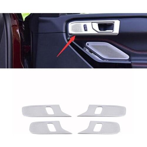 For Ford Explorer 2020 2021 Door Handle Speaker Sound Decorative Cover Sequins Decoration Interiror Car Accessories