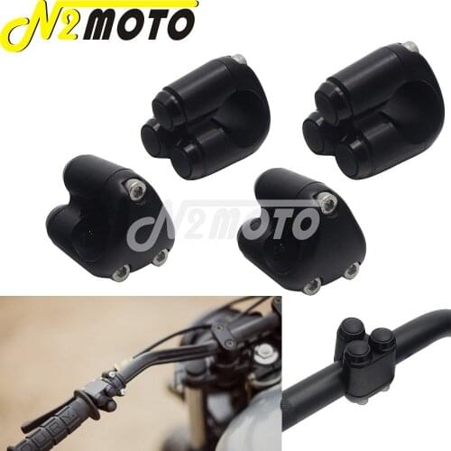For Harley Cafe Racer 2x 22/25mm Handlebar Ttriple Switch 3-Button M-Switch Control Unit Micro Mini Switch 1" 7/8" Triumph XS650