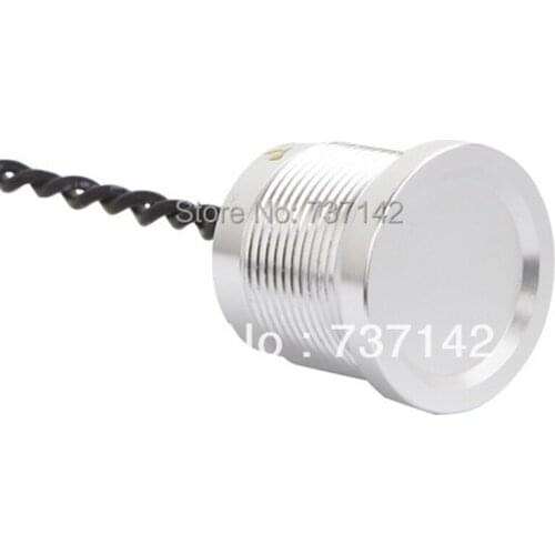 ELEWIND Silver color aluminum anodized piezo push switch (19mm,PS193Z10YNT1,Rohs,CE)