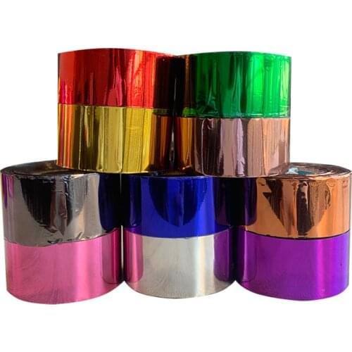 Free shipping 1 Roll 3cmx120M 10 Colors Hot Stamping Foil Heat Transfer Napkin Gilding PVC business Card Emboss