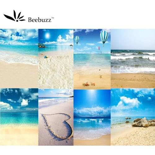 Beebuzz photo backdrop sunshine beach background the blue sea photography sandbeach travel wedding photos romantic photophone