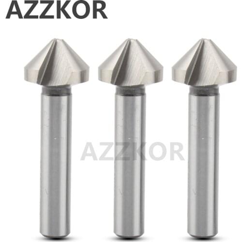 Milling Cutter Chamfer Endmills Tool Cnc Maching 3 Teeth 90 Degree HSS Top Milling Reamer High Hardness Steel By Material Cutter