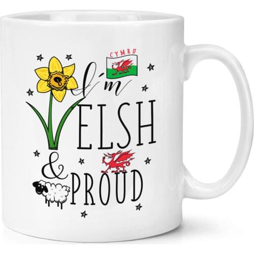 I'm Welsh and Proud Cup Wales Flag Rugby Football Funny Cup