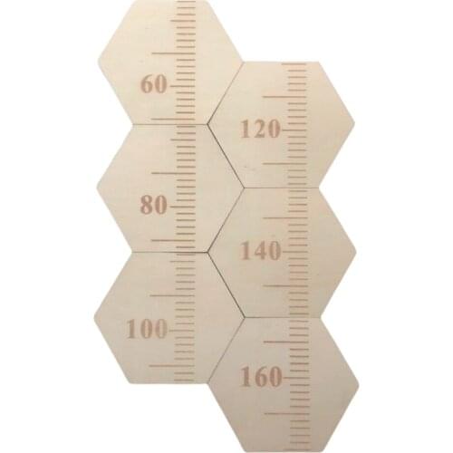 Wood Growth Chart Kids Ruler Sticker Wall Decor Baby Height Measure Wooden Ruler School Nursery Children Height