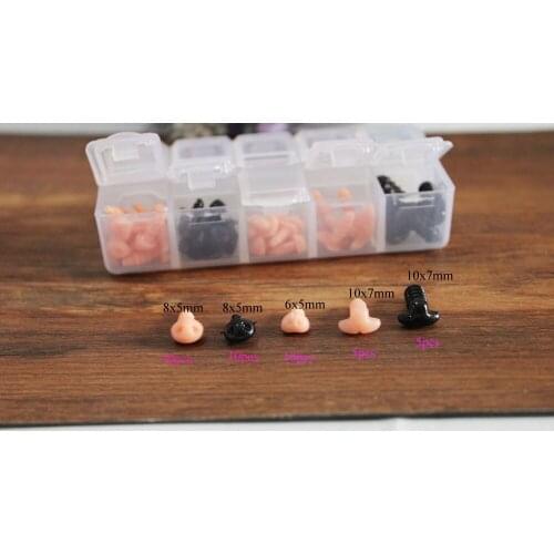 40pcs/box tiny nose plastic safety toy nose & hard washer for diy plush doll findings