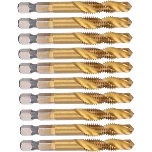 Screw tap Hand Tools M8 HSS Screw Tap Kit High Speed Steel 6.8mm Drill Bits Hex Shank Tapping Tools metalworking tools