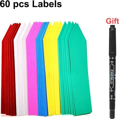 60Pcs 10CM Plant Labels Garden Sign Waterproof Nursery Plaques For Plants Tags Markers Plastic Labels For Plants Identifier