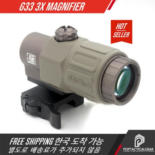 G33 Magnifier High Quality Perfect Replcia Switch To Side Quick Detachable QD W/Full Logo Marking For Hunting Airsoft Scope