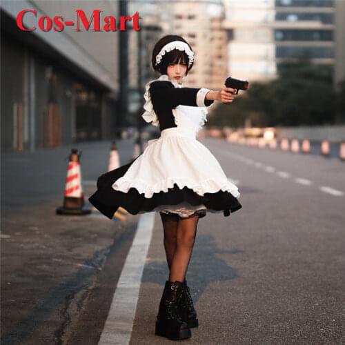 The Four Seasons Unisex Black And White Traditional Maid Outfit Cosplay Costume Anime Role Play Dress Custom-Make Any Size