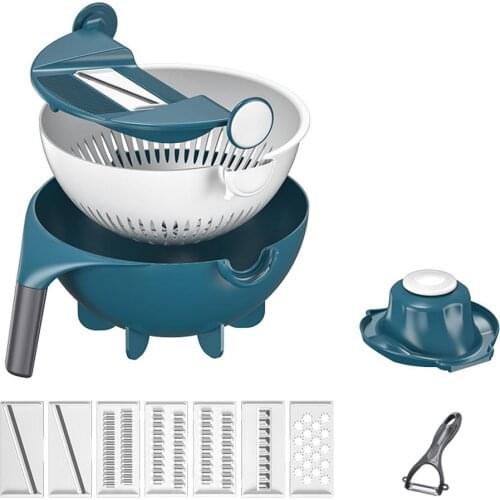 Vegetable Straight Slicer Grater Peeler Handguard Detachable Drain Basket Food Container Multifuntional Cheese Shredder Grater