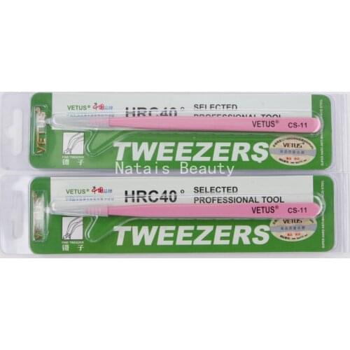 5 pcs/lot Vetus Tweezers Pink Series Nail Art Nippers Repair Tool Stainless Steel Tweezers Free Shipping