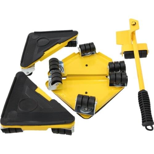 Durable Furniture Moving System With Lifter Tool 3 Wheels Furniture Belt Sofa Bed Desk Heavy Stuffs Moving Tool Home Utilities