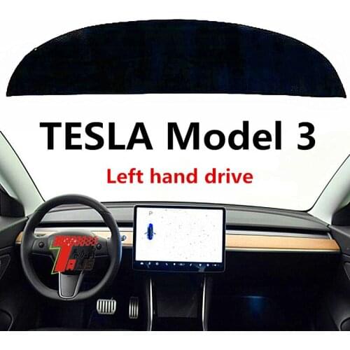 TAIJS Factory Casual Simple 3Colors Polyester Fibre Car Dashboard Cover For TESLA Model 3 Left Hand Drive