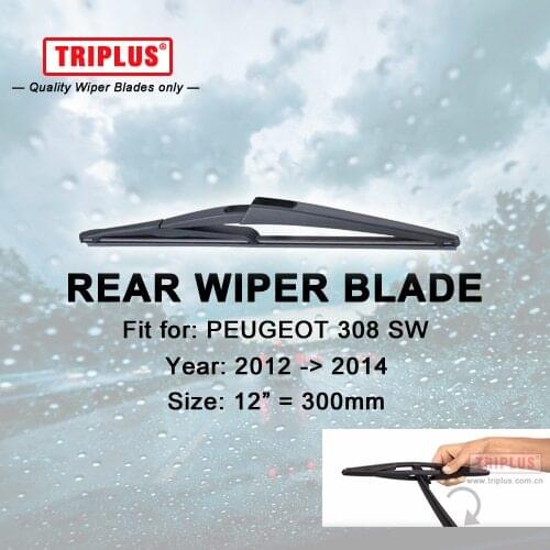 Rear Wiper Blade for PEUGEOT 308 SW ESTATE (2012-2014) 1pc 12" 300mm,Rear Windscreen Wipers,Back Window Windshield Blades