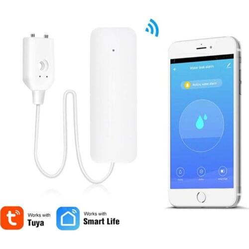Tuya Wifi Water Leakage Alarm Independent WIFI Water Leak Sensor Detector Flood Alert Overflow Security Alarm System Tuya Smart