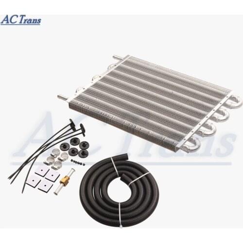 Universal Car Oil Cooler Aluminum Radiator Auto Transmission Oil Cooler Auto-Manual Engine Radiator Converter Cooling System Kit