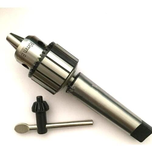 High Precision B18 Drill Chuck 1/8 to 5/8" 3-16mm 2 Morse Taper Shank MT2 Arbor Key