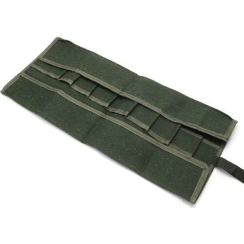 Green Japanese Bonsai Tools Storage Package Roll Bag Garden Repair Tool Pliers Scissors Canvas Tool Set Case Durable