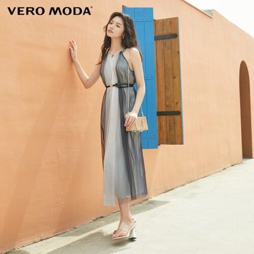 Vero Moda Women Vintage Sleeveless Gauze Mesh Long Dress | 31927A532