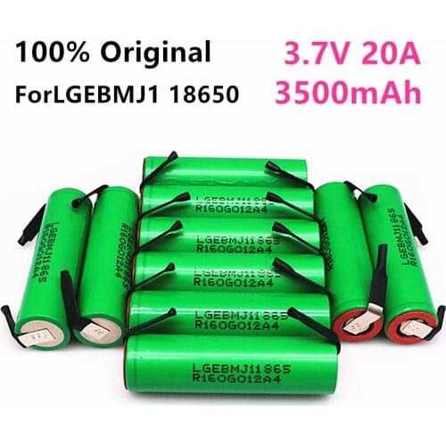 10PCS Original MJ1 3.7 v 3500mah 18650 Lithium Rechargeable Battery For Flashlight batteries for MJ1 18650 battery+DIY nickel
