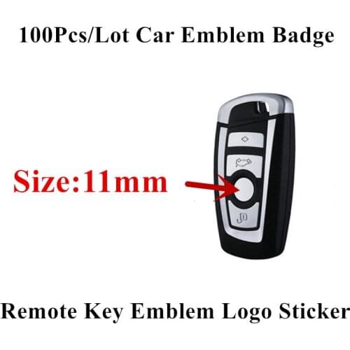 100PCS 11mm Remote Key Emblem Logo Sticker Replacement for BMW E46 E39 E38 E90 E60 E36 F30 F30 E34 F10 F20 E92 E38 E91 E53 X3 X5