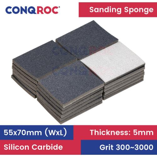 24 Pieces 55x70x5mm Sanding Sponges Hook Loop Flexible Soft Sanding Paper for Model Toy Phone Plastic Metal Polishing