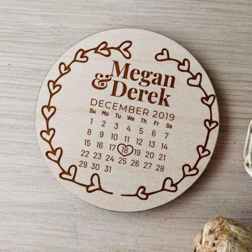 50pcs Personalized wood wedding save the date cards wood card for wedding decoration