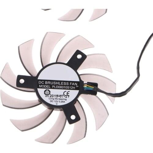 75MM Cooler Fan 4Pin 12V 0.25A PLD08010S12H VGA Fan Graphics Card Fan for GTX 1050TI 6930 7850 GTX 550 750 770Ti Cooler