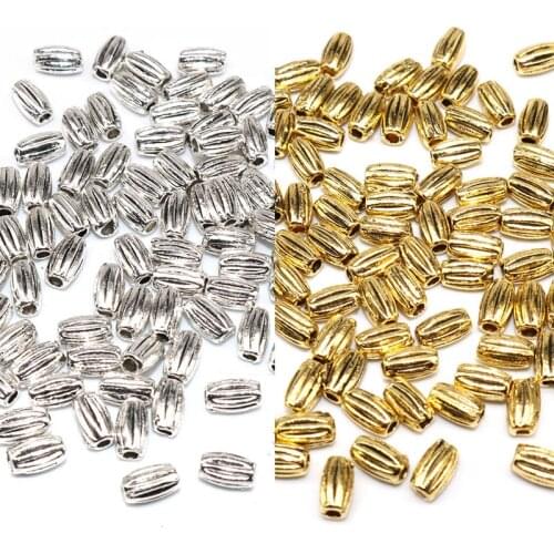 Accessoires Loose Beads Metal Tibetan Silver color Beads Vintage Beads Needlework Jewelry making Components 100pcs 7mm