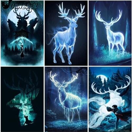 Deer Diamond Painting Anime Cross Stitch Embroidery Light and Shadow Mosaic Kit Manual 5D Diy Inlaid Craft Decoration Gifts
