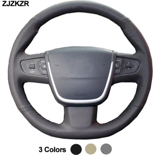 Car Auto Steering-Wheel Cover For Peugeot 508 2011 2012 2013 -2018 508 SW 2011-2014 2015 2016 2017 2018 Funda Volante Volant