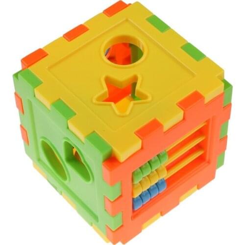 Children Kids Intelligence Educational Geometry Sorting Box Toy for girl and boy Baby Colorful Puzzle Cube Matching Puzzle