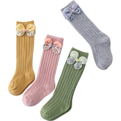 Childrens Socks Mesh Bow Baby Socking Summer Thin Anti-mosquito Socks Toddler Girls Princess Bowknet Striped Leg Warmers