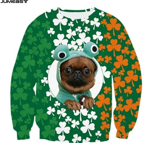 Jumeast Brand Men Women 3D Printed Sweatshirt Dog Husky Alaskan Labrador Long Sleeve T Shirt Sport Pullover Tops Tees