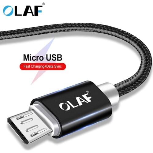 OLAF Nylon Braided Micro USB Cable 1m/2m/3m/1.5m/0.25m Data Sync USB Charger Cable For Samsung huawei xiaomi Android Phone Cable