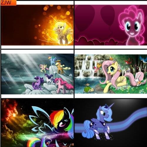 Cartoon My Little Pony Diamond Painting Rainbow Unicorn Diamond Mosaic Cross Stitch Kits Full Diamond Embroidery Room Decoration