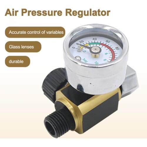 Metal Sprayer Machine Air Pressure Regulator Gauge 0-0.10Bar G1/4 Adjustable Pressure Regulating Regulator Pressure Regulator