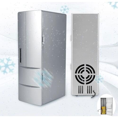 Mini USB Fridge Freezer Cans Drink Beer Cooler Warmer Travel Refrigerator Icebox Car Office Use Portable mini Refrigerator