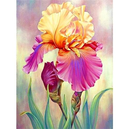Cartoon Flowers Rose Sunflower Pre-Printed 11CT Cross Stitch Set DIY Embroidery DMC Threads Handmade Painting Needle