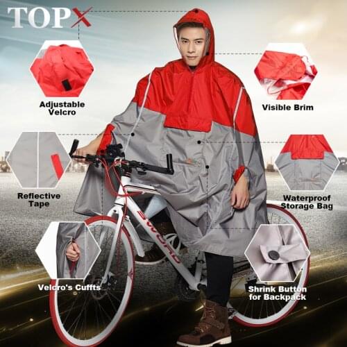 Impermeable Raincoat EVA Women/Men Outdoor Rain Poncho Backpack Reflective Design Cycling Climbing Hiking Travel Rain Cover