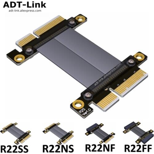 PCIe x4 board to board jumpers, extender, adapter, flexible, foldable, Cable 4x PCI-Express 3.0 x4 Tx to Tx / Tx to Rx PCIe
