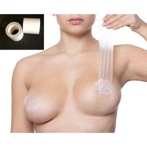Clear Booby Tape Bras For Women Adhesive Invisible Bra Nipple Pasties Cover Breast Lift Tape Push Up Bralette Strapless Sticky