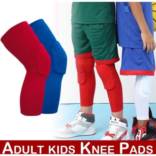 Professional Honeycomb Silicone Anti-slip Basketball Kneepads Football Long Leg Sleeves Compression Legwarmers Knee Pads