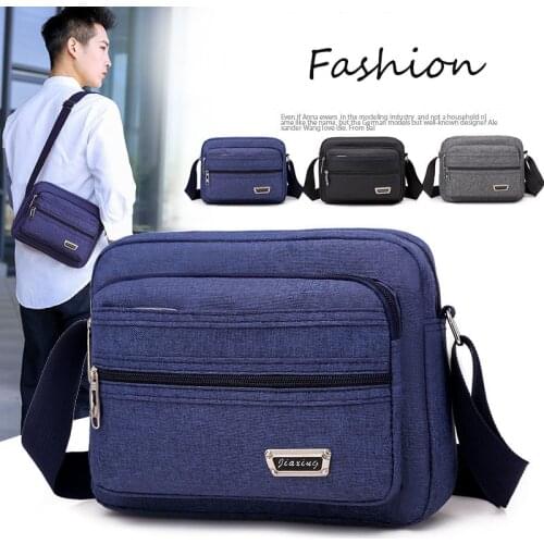 Mens New Fashion Shoulder Bags Crossbody Bag Durable canvas For Men Solid Color Satchels Fashion Leisure Sling Zipper Handbags