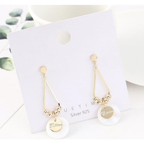 TONGKWOK Bohemia Exaggeration Dangle Earrings For Women Silk Thread Tassel Metal Long Chandelier Earrings #140692