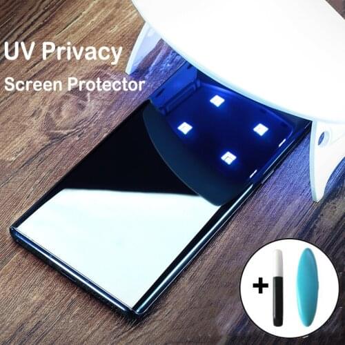 UV Liquid Full Glue Cover Privacy Tempered Glass for Samsung Note 20 Ultra UV Screen Protector for Samsung Galaxy Note 20 Ultra