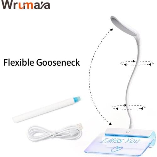Wrumava LED Dimmable Night Light Desk Lamp with Message Board Touch Sensor 3-Level Brightness Table Lamp for Christmas girl Gift