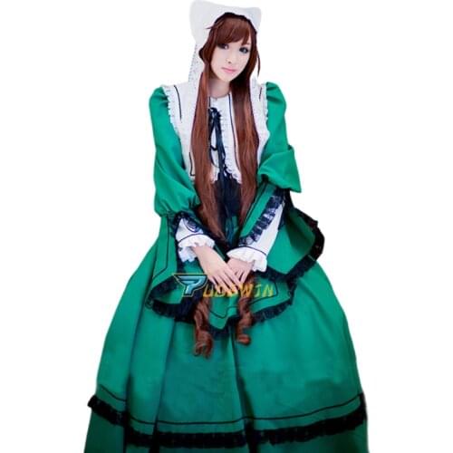 Rozen Maiden SuiSeiSeki Cosplay Costume Green Dress Halloween Jade Stern Sui sei seki Cosplay Costume