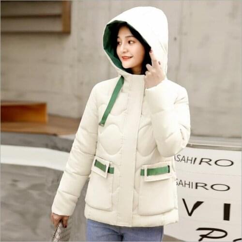 Winter Parka Women Autumn Jacket Plus Size Hooded Coat Thick Warm Short Outerwear Female Cotton Padded Basic Top Z228