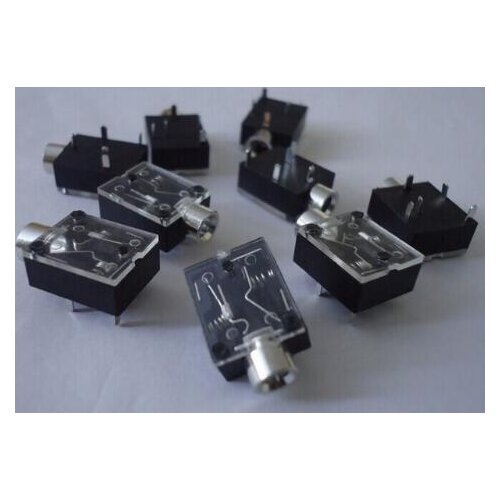 10PCS 3.5mm Female Audio Connector 5 Pin DIP Headphone Jack Socket PJ-324